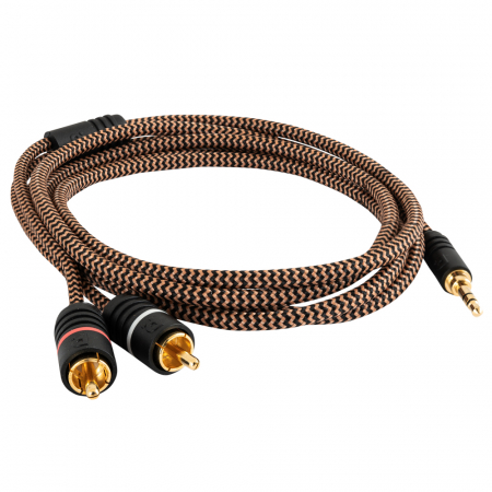 Proson Arctic 3.5mm-2x RCA-hane, 2 meter i gruppen Billyd / Smartphone til bilen  / Tilbehør til mobilen hos BRL Electronics (991AR352RCA2)