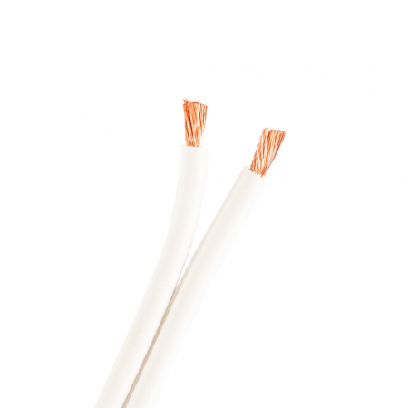 Proson Arctic 2x2.5 mm² hvit høyttalerkabel, løpemeter i gruppen Lyd til hjemmet / Kabler / Høyttalerkabel hos BRL Electronics (991ARSC2X25W)