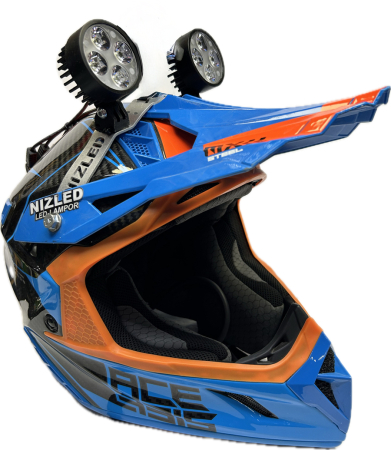 Nizled hjälmkit med 2 lampor i gruppen Billyd / LED-Belysning / Enduro / Hjelmsett hos BRL (HJALMKIT2Vr)