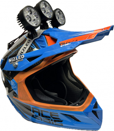Nizled hjälmkit med 3 lampor i gruppen Billyd / LED-Belysning / Enduro / Hjelmsett hos BRL (HJALMKIT3Vr)