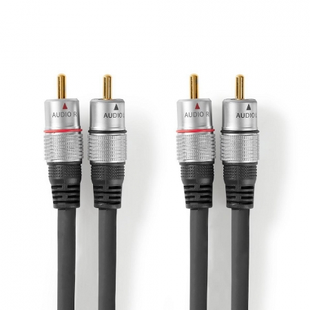 Nedis RCA-signalkabel för stereobruk i gruppen Lyd til hjemmet / Kabler / Analog kabel hos BRL Electronics (NEDIS2RCA)
