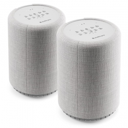 2-pack Audio Pro G10, ljusgrå röststyrd smarthögtalare i gruppen Lyd til hjemmet / Høyttalere / Smart høyttaler hos BRL Electronics (SET287G10X2)
