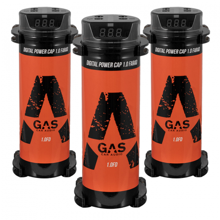 3-pakke GAS CC1FD Strømkondensator 1.0F Standard i gruppen Billyd / Tilbehør / Strømkondensatorer hos BRL Electronics (SET3XCC1FD)