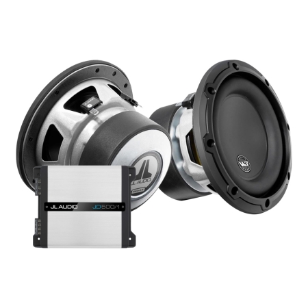 2-pakning JL Audio 6W3v3-4 med JD500/1, 2x6,5 basspakke i gruppen Pakkeløsninger / Pakker for bilen / Basspakker hos BRL (SET6W3V34PKT1)