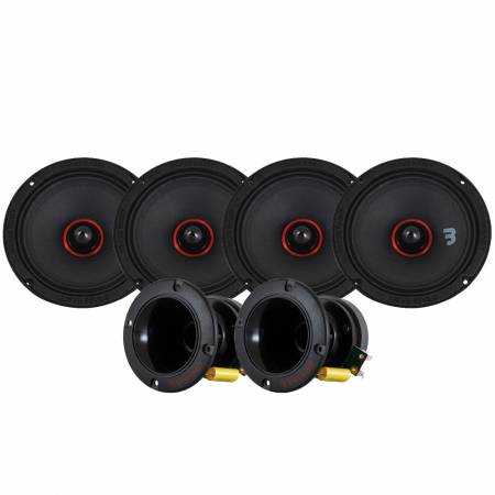 Bass Habit SPL Elite SE250M & SP35H SPL-pakke, medium i gruppen Pakkeløsninger / Pakker for bilen / SPL Høyttalerpakker hos BRL Electronics (SET890SE250P1)