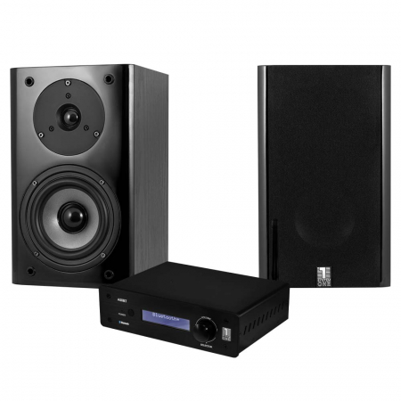 System One A50BT & System One SB-15B stereopaket, svart i gruppen Pakkeløsninger / Pakker for hjemmet / Stereopakker hos BRL Electronics (SETA50BTPKT7)