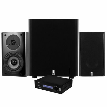 System One A50BT med SB-15B stativhögtalare & W-100 Sub, svart i gruppen Pakkeløsninger / Pakker for hjemmet / Stereopakker hos BRL (SETA50BTPKT8)