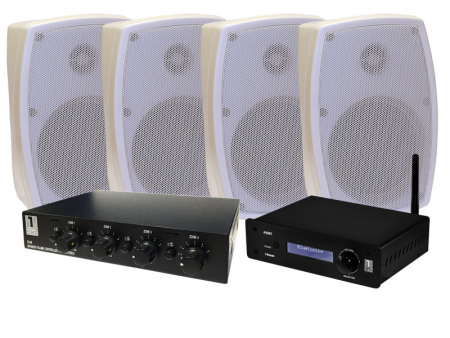 System One A50BT med 2 par OD520 eller IC820 + SC4B høyttalerveksler i gruppen Multiroompakker hos BRL Electronics (SETA50PKT10)