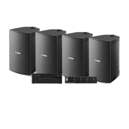 4-pakning Yamaha NS-AW294 med Tangent Ampster BT III og høyttalerbryter, utendørspakke i gruppen Pakkeløsninger / Pakker for hjemmet / Multiroompakker hos BRL (SETAMPSTERBTIIIPKT5)