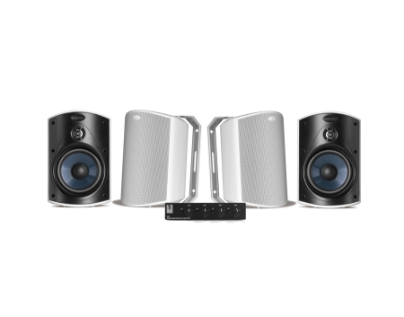4-pakke Polk Audio Atrium 4 hvite utendørs høyttalere med SC4B høyttalerbryter i gruppen Pakkeløsninger / Pakker for hjemmet / Multiroompakker hos BRL (SETATRIUM4PKT4)