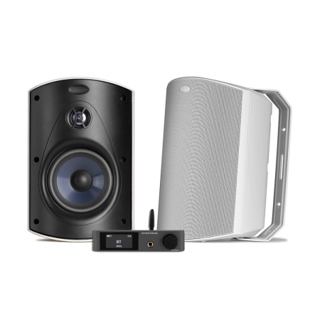 Dynavoice CA802BT & Polk Audio Atrium 6 hvite utendørshøyttalere, stereopakke i gruppen Pakkeløsninger / Pakker for hjemmet / Stereopakker hos BRL (SETATRIUM6PKT2)