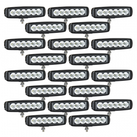 20-pack Nizled LED back-/arbetsljus, 18W, arbetsljuspaket i gruppen Billyd / LED-Belysning / LED-lamper / Arbeidslys hos BRL Electronics (SETB18RFX20)