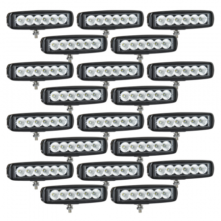 20-pakke NIZLED B18RF, 15,8 cm bak-/arbeidslys, 18W, arbeidslyspakke i gruppen Billyd / LED-Belysning / LED-lamper / Arbeidslys hos BRL Electronics (SETB18RFX20)