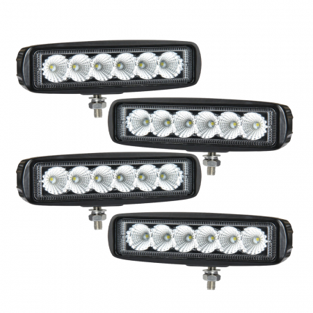 4-pack Nizled LED back-/arbetsljus, 18W, arbetsljuspaket i gruppen Billyd / LED-Belysning / LED-lamper / Arbeidslys hos BRL Electronics (SETB18RFX4)