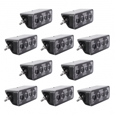 10-pakke NIZLED B24RF, vinklet 13 cm bak-/arbeidslys, 24W, arbeidslyspakke i gruppen Billyd / LED-Belysning / LED-lamper / Arbeidslys hos BRL Electronics (SETB24RFX10)