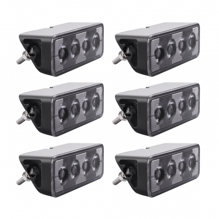 6-pakke NIZLED B24RF, vinklet 13 cm bak-/arbeidslys, 24W, arbeidslyspakke i gruppen Billyd / LED-Belysning / LED-lamper / Arbeidslys hos BRL Electronics (SETB24RFX6)