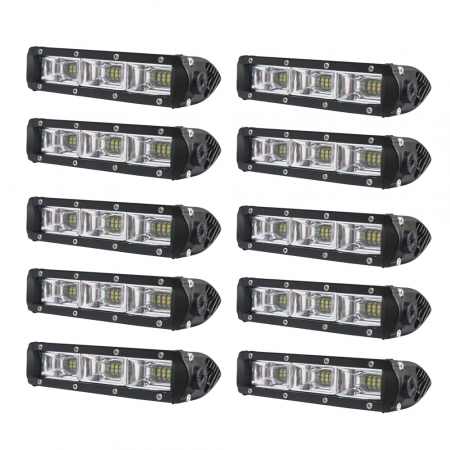 10-pakk NIZLED B27RF, 6 tommer / 19 cm LED-rampe, 27W, arbeidslyspakke i gruppen Billyd / LED-Belysning / LED-lamper / Arbeidslys hos BRL Electronics (SETB27RFX10)