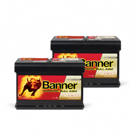 Batteripaket, 2 stycken Banner 70Ah AGM i gruppen Billyd / Tilbehør / Batterier hos BRL Electronics (SETBANNER70X2)