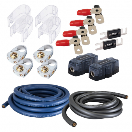 50mm² kabelkit for tilkobling av 2 ekstrabatterier, 100% kobber i gruppen Billyd / Kabler / Kabelkit hos BRL Electronics (SETBATTERIPKT2)