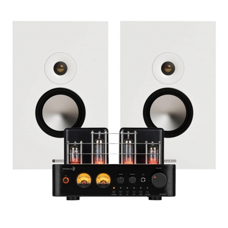 Dayton Audio HTA100 med Monitor Audio Bronze On-Wall 7G i hvitt, stereopakke i gruppen Pakkeløsninger / Pakker for hjemmet / Stereopakker hos BRL (SETBONWALL7GPKT5)