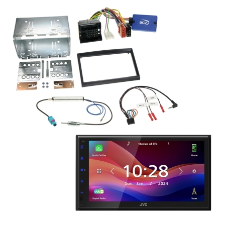 JVC KW-M695DBW bilstereopakke til Citroen/Fiat/Peugeot/Toyota i gruppen Billyd / Hva passer i min bil / Citroën / C3 / C3 2002-2009 hos BRL (SETCITROENPKT1)