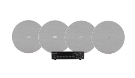 Dayton Audio DA40T med 4 stk Fonestar Sky-8T, kommersielt 100V-pakke i gruppen Pakkeløsninger / Pakker for hjemmet / Multiroompakker hos BRL (SETDA40TPKT4)