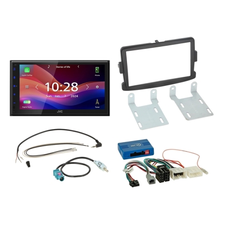 JVC KW-M695DBW bilstereopakke til Dacia/Opel/Renault i gruppen Billyd / Hva passer i min bil / Dacia / Sandero / Sandero 2012-2021 hos BRL (SETDACIAPKT1)