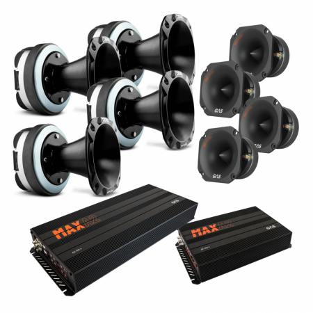 4-pakke DS18 PRO-DKH2F & GAS PT2-384, SPL-pakke med steg, X-Large i gruppen Pakkeløsninger / Pakker for bilen / SPL Høyttalerpakker hos BRL Electronics (SETDKH2FPKT1)