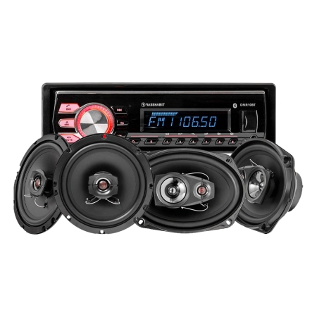 Bass Habit DMR10BT bilstereopakke med Rebel-høyttalere i gruppen Pakkeløsninger / Pakker for bilen / Bilstereopakker hos BRL (SETDMR10BTREBEL)