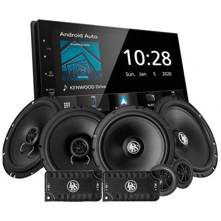 Kenwood DMX5020BTS & DLS PA front- og baksystem, bilstereopakke i gruppen Pakkeløsninger / Pakker for bilen / Bilstereopakker hos BRL Electronics (SETDMX5020BTSPA620)