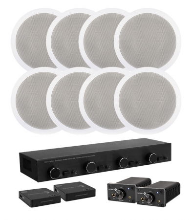 Dayton Audio DTA-120BT med høyttalerveksler, WiFi-adapter & 4par høyttalere i gruppen Pakkeløsninger / Pakker for hjemmet / Multiroompakker hos BRL (SETDTA120PKT25)