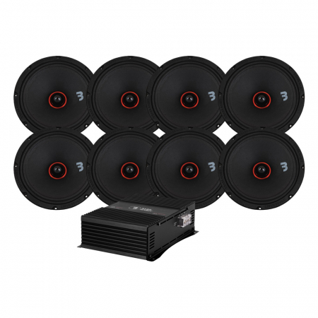 Bass Habit SPL ELITE 800.2DF & SPL Elite SE200M SPL-paket med steg, large i gruppen Pakkeløsninger / Pakker for bilen / SPL Høyttalerpakker hos BRL (SETE8002DFPKT1)