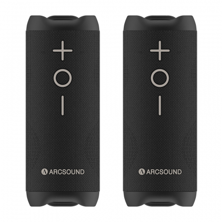 2-pakning Arcsound EDGE Bluetooth-høyttalere, svart i gruppen Lyd til hjemmet / Høyttalere / Bluetooth-høyttaler hos BRL (SETEDGEX2)