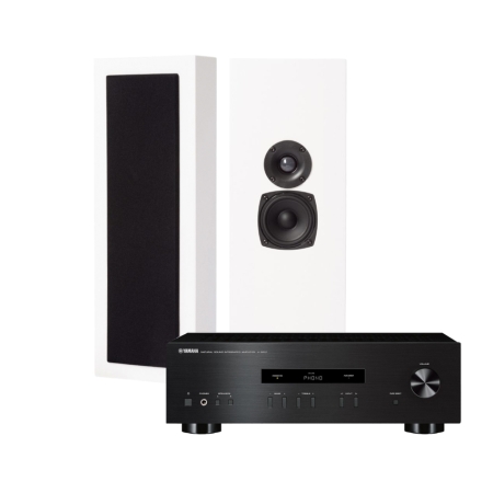 DLS Flatbox Slim Large stereopakke med Yamaha A-S201 II i gruppen Pakkeløsninger / Pakker for hjemmet / Stereopakker hos BRL (SETFBSLIMLARGEPKT2)