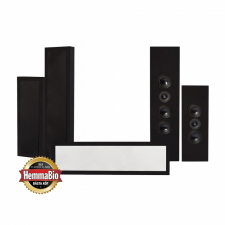 DLS Flatbox XXL On-Wall 5.0 høyttalerpakke, svart i gruppen Pakkeløsninger / Pakker for hjemmet / Høyttalerpakker hos BRL Electronics (SETFBXXLPKT7)