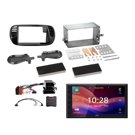 JVC KW-M695DBW bilstereopakke til Fiat 500 2007-2015 i gruppen Nyheter hos BRL (SETFIATPKT3)