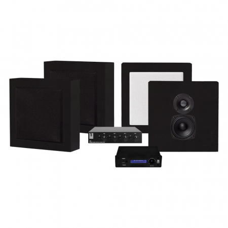 System One A50BT, SC4B & 2 par mattsvarte DLS Flatbox Mini i gruppen Pakkeløsninger / Pakker for hjemmet / Multiroompakker hos BRL Electronics (SETFLATBOXMINIPKT2)