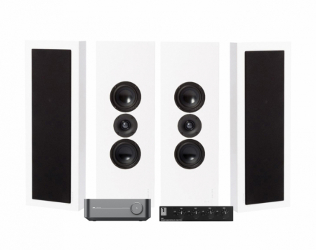 WiiM Amp, SC4B & 2 par matt hvit DLS Flatbox XL i gruppen Pakkeløsninger / Pakker for hjemmet / Multiroompakker hos BRL Electronics (SETFLATBOXXLPKT1)
