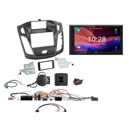 JVC KW-M695DBW bilstereopakke til Ford Focus 2011-2015 i gruppen Billyd / Hva passer i min bil / Ford / Focus / Focus 2011-2018 hos BRL (SETFORDPKT5)