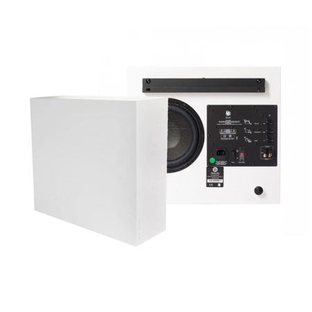 2-pakning DLS Flatsub Midi vegghengt aktiv subwoofer, matt hvit i gruppen Nyheter hos BRL (SETFSMIDIPKT1)