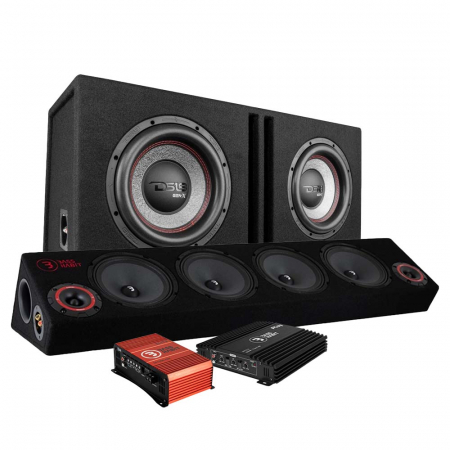 DS18 GEN-X210LD og Bass Habit SPL64, raggarpakke med forsterker i gruppen Pakkeløsninger / Pakker for bilen / Raggarpakke hos BRL Electronics (SETGENX210LDPKT2)