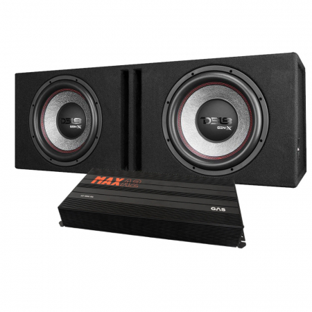 DS18 GEN-X212LD og GAS MAX A2-1500.1DL, baspakke i gruppen Pakkeløsninger / Pakker for bilen / Basspakker hos BRL Electronics (SETGENX212LDPKT1)