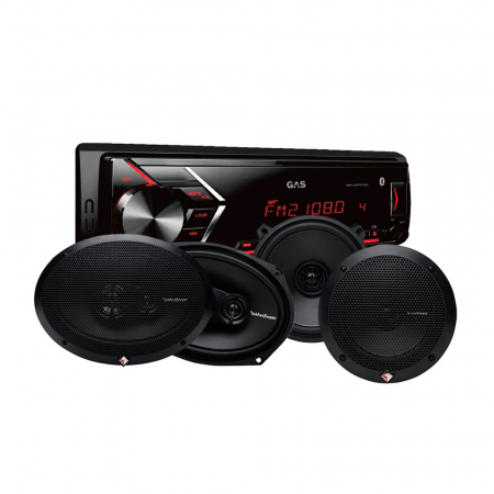 GAS GMA152BT & Rockford Fosgate Prime-høyttalere i gruppen Pakkeløsninger / Pakker for bilen / Bilstereopakker hos BRL Electronics (SETGMA152RFPRIME)