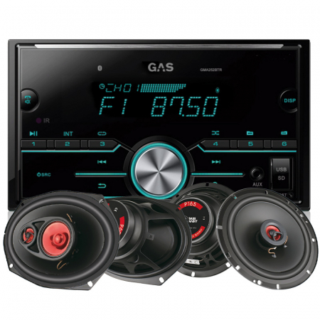 GAS GMA252BTR & Bass Habit Play-høyttaler i gruppen Pakkeløsninger / Pakker for bilen / Bilstereopakker hos BRL Electronics (SETGMA252BHPLAY)
