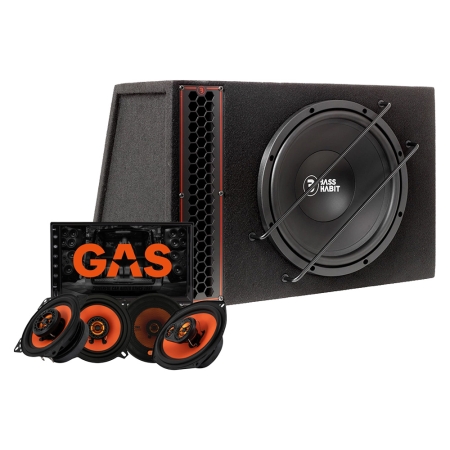 Bass Habit PL112A med MAD X1-høyttalere & GMV651BT, komplett pakke i gruppen Pakkeløsninger / Pakker for bilen / Helhetspakker hos BRL (SETGMV651PKT6)