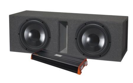 GAS PRO 2000.1 med 2 stk. Dayton Audio RSS265HO-4 & GAS GV-kasse i gruppen Pakkeløsninger / Pakker for bilen / Basspakker hos BRL Electronics (SETGV210PKT2)