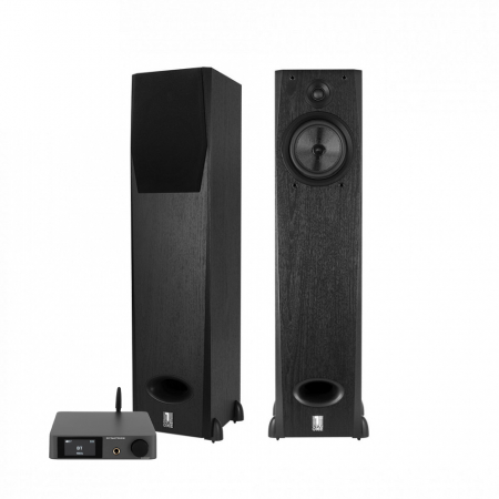 Dynavoice CA802BT & System One H16B stereopaket, svart i gruppen Pakkeløsninger / Pakker for hjemmet / Stereopakker hos BRL Electronics (SETH16BPKT4)