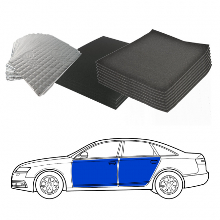 Ljudisolering till Sedan, fram- och bakdörrar med dörrsidor i gruppen Billyd / Hva passer i min bil / SAAB / 9-5 / 9-5 NG 2010-2012 / Øvrig 9-5 NG 2010-2012 hos BRL Electronics (SETISOLSEDANPKT2)