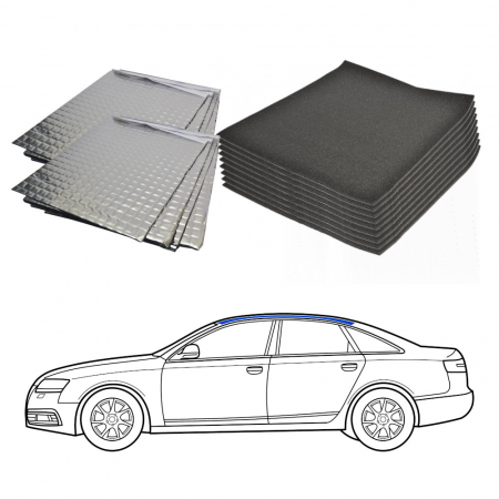 Ljudisolering till Sedan, tak i gruppen Billyd / Hva passer i min bil / SAAB / 9-5 / 9-5 NG 2010-2012 / Øvrig 9-5 NG 2010-2012 hos BRL Electronics (SETISOLSEDANPKT4)