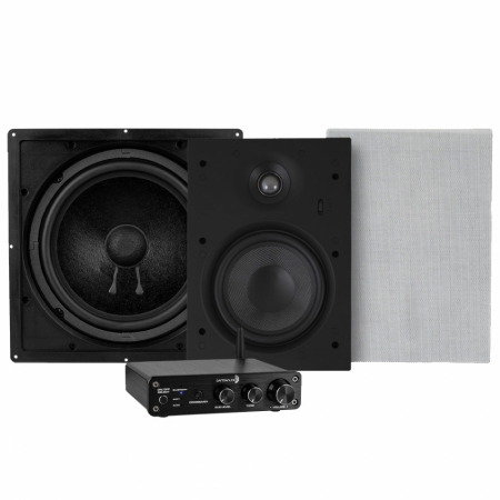Dayton Audio DTA-2.1BT & System One IW690 med ME10S 2.1 stereopaket i gruppen Pakkeløsninger / Pakker for hjemmet / Stereopakker hos BRL Electronics (SETIW690PKT3)